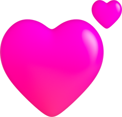 3D Stylized Hearts Emoji