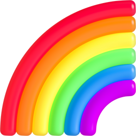 3D Stylized Rainbow Emoji